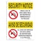 Signmission OSHA Security Sign, 7" Height, 10" Width, Rigid Plastic, Drug Use Reported Bilingual, Landscape OS-SN-P-710-L-11524 - alternate 1